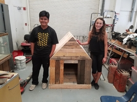 Construction class dog house!