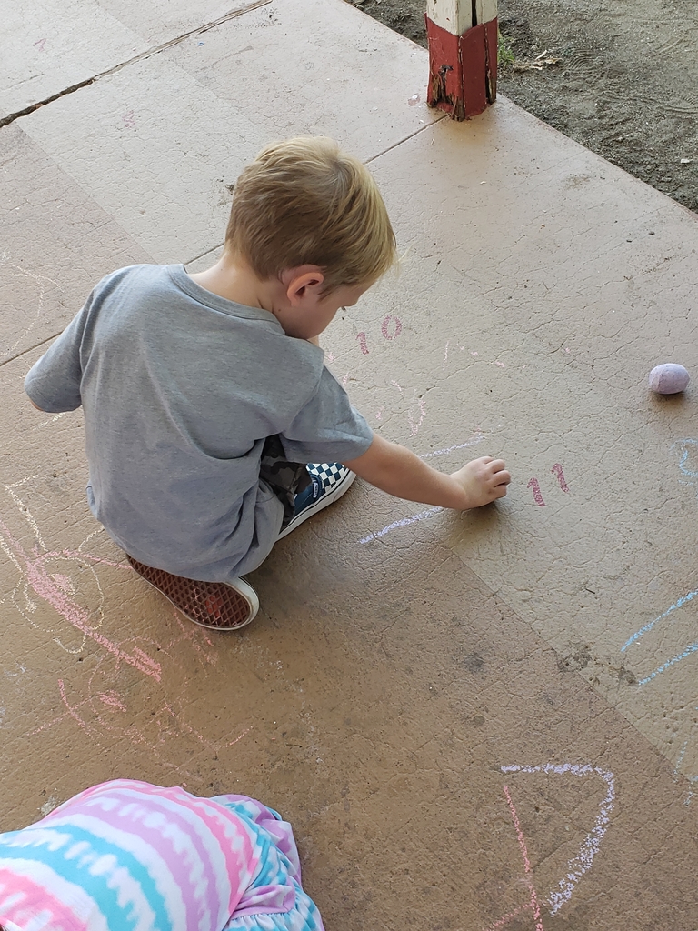 Letters with chalk