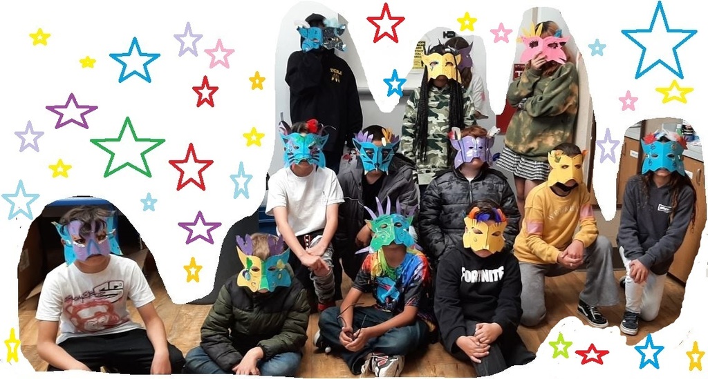 fourth Grade Mardi Gras Masks